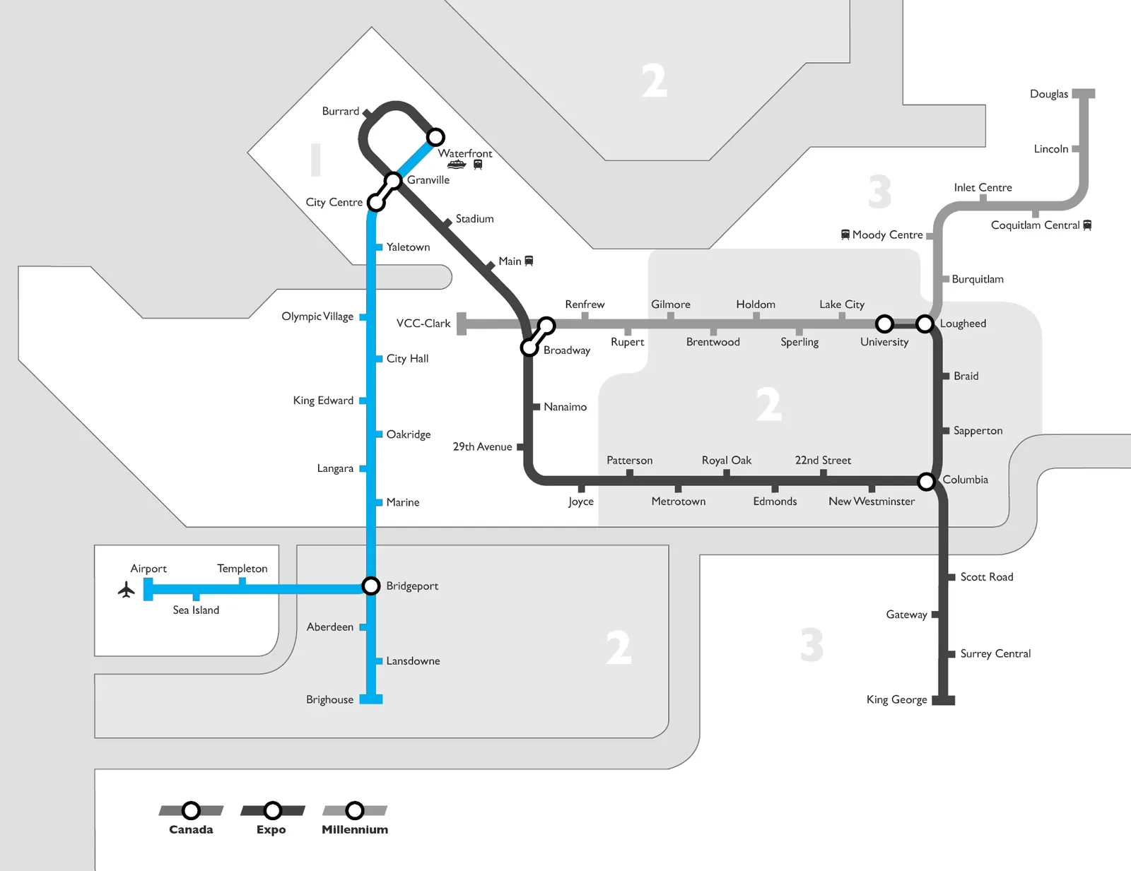 Canada Line map