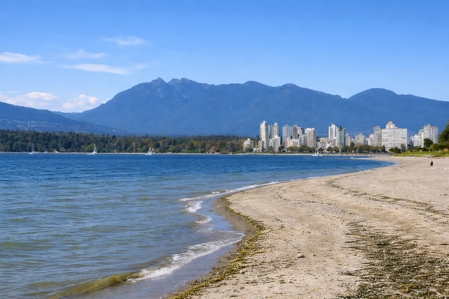 Kitsilano waterfront scene in daytime