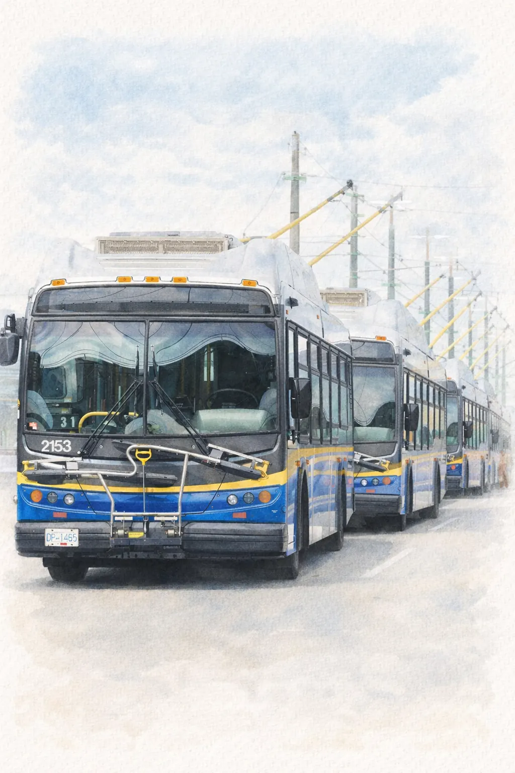 Bus route through Vancouver streets