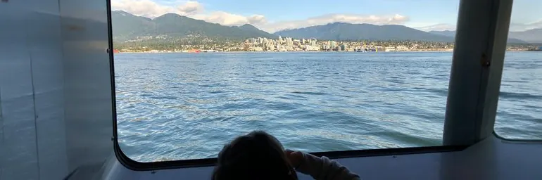 SeaBus approaching Lonsdale Quay terminal