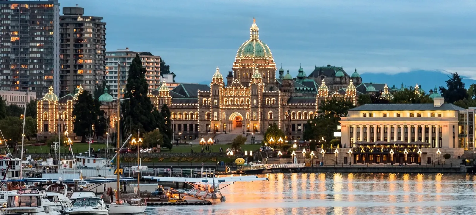 Victoria harbor and seaside architecture